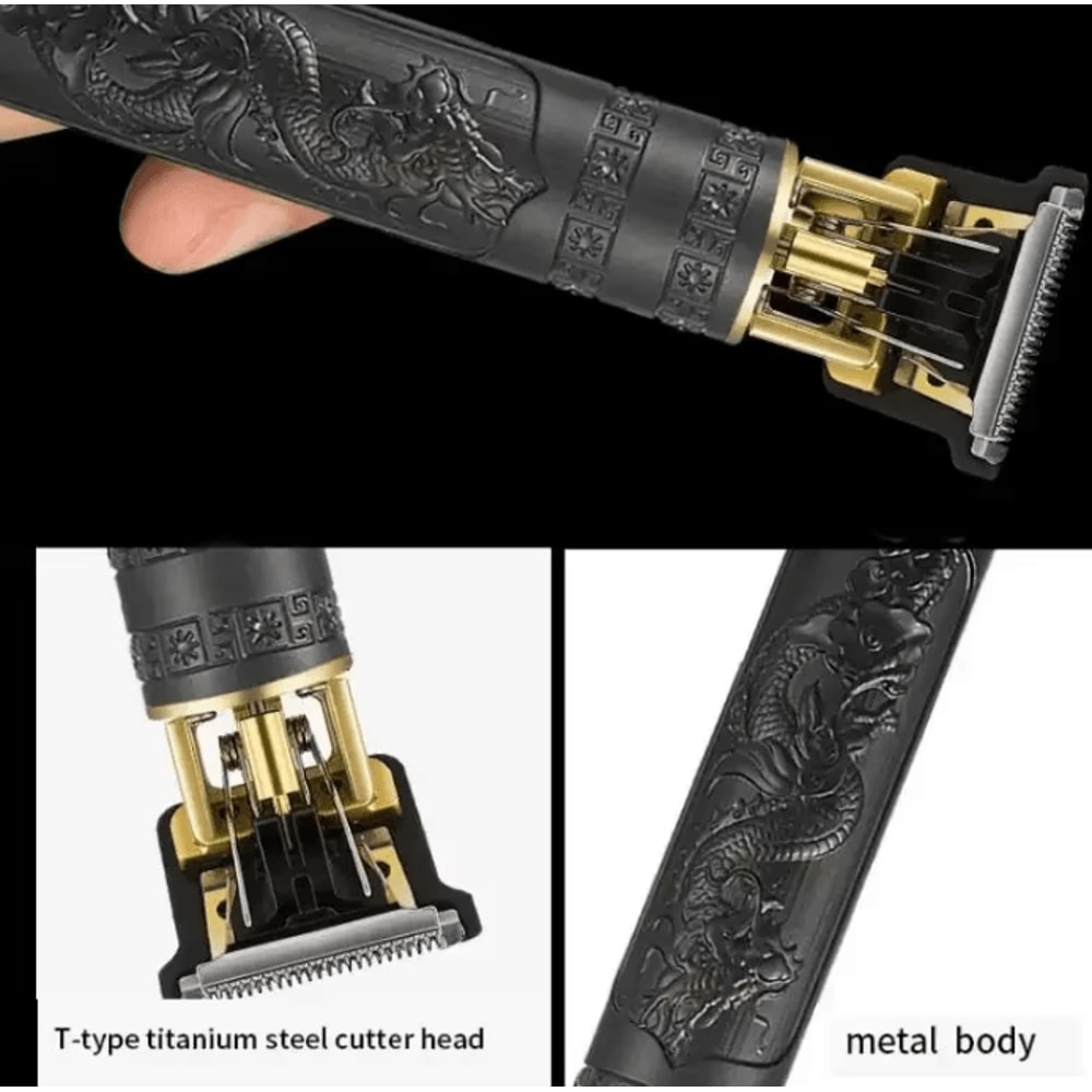 Vintage Dragon Rechargeable Hair Clipper USB Cordless Barber Trimmer For Men 2