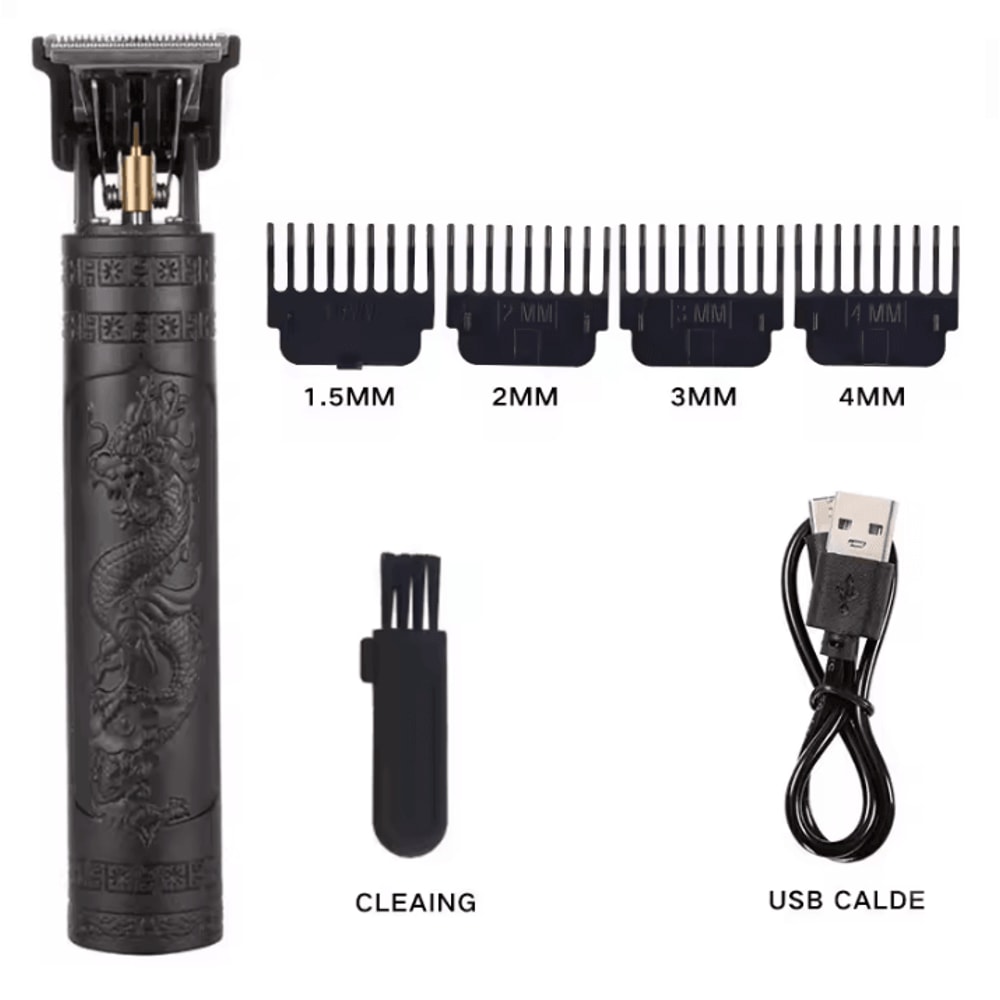 Vintage Dragon Rechargeable Hair Clipper USB Cordless Barber Trimmer For Men 5