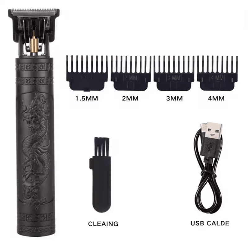 Vintage Dragon Rechargeable Hair Clipper USB Cordless Barber Trimmer For Men 5
