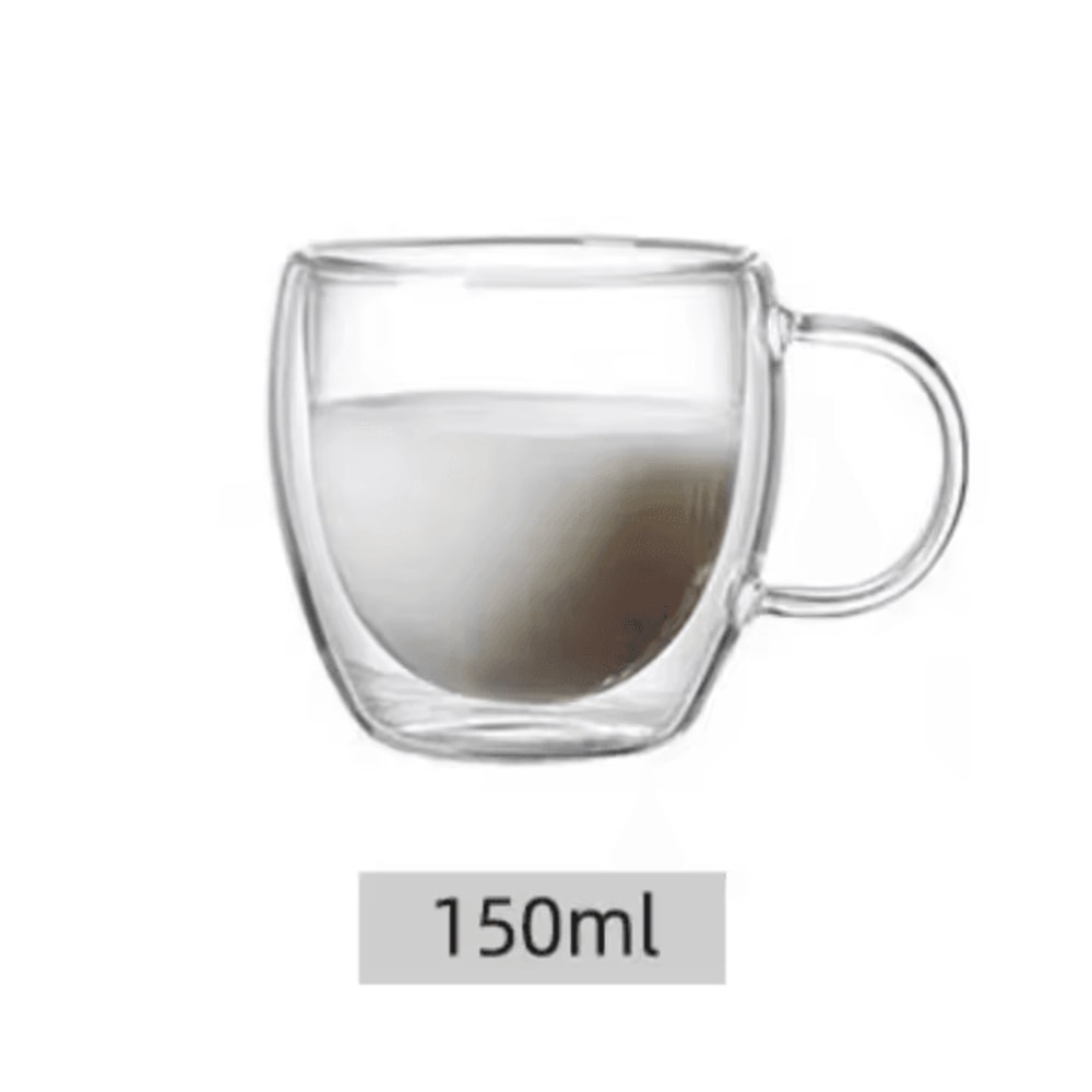 Double Wall Glass Cup Set Insulated Espresso Coffee Mugs HeatResistant Clear Drinkware 10