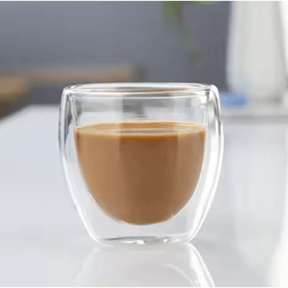 Double Wall Glass Cup Set Insulated Espresso Coffee Mugs HeatResistant Clear Drinkware 6