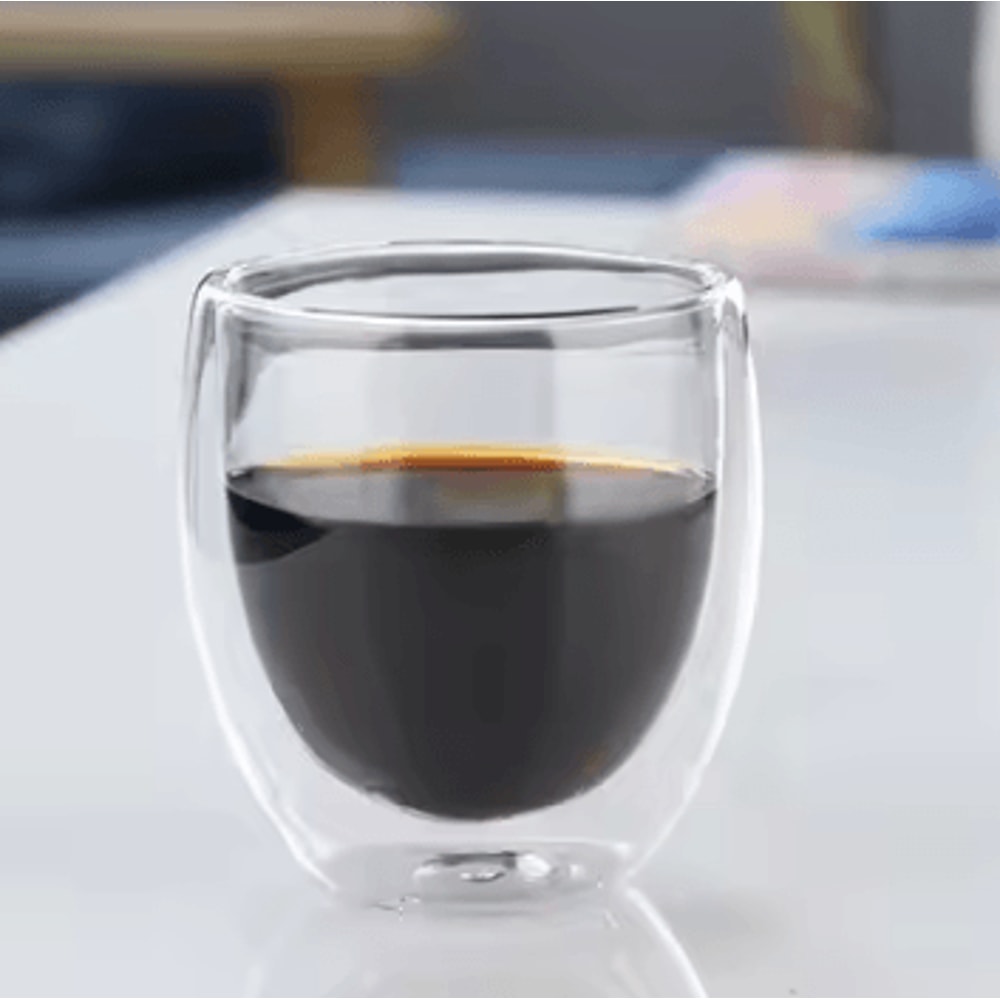 Double Wall Glass Cup Set Insulated Espresso Coffee Mugs HeatResistant Clear Drinkware 7