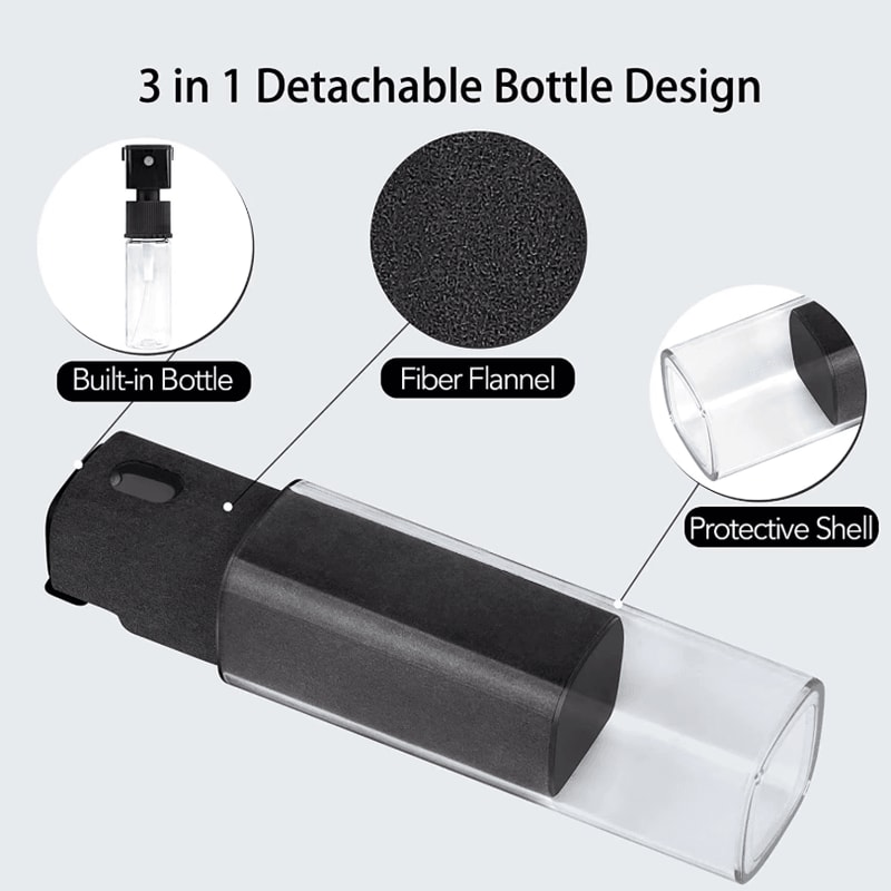 2in1 Phone Screen Cleaner Spray Portable Microfiber Cleaning Kit For Phones Tablets 1