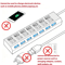 HighSpeed USB 20 Hub Splitter 47 Port Multi USB Expander With LED Switch For PC Laptop 2