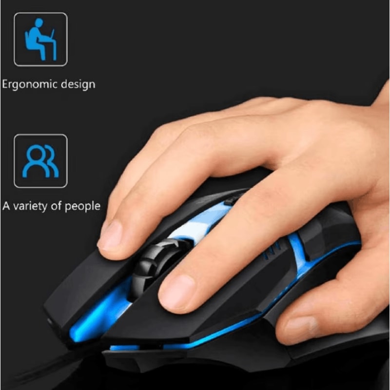Ergonomic Wired Gaming Mouse RGB Backlit USB Mouse With Precision Control For PC Laptop 3