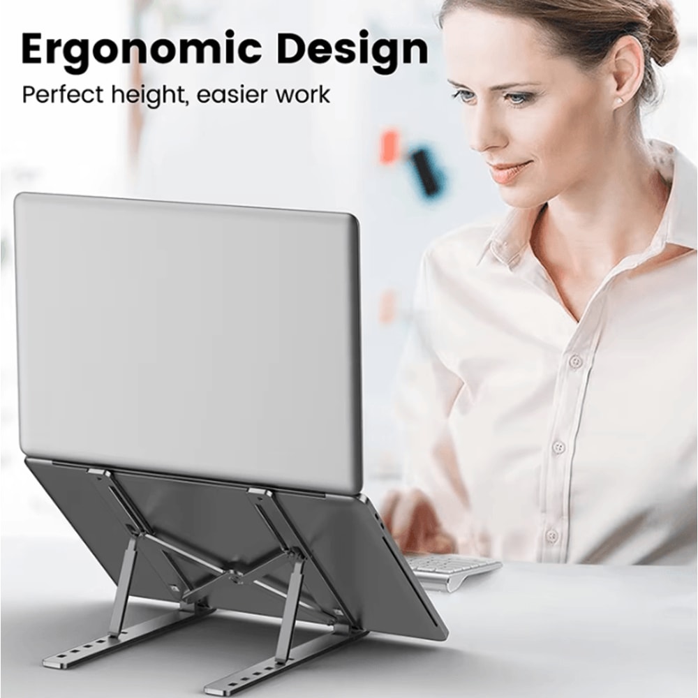Adjustable Aluminum Laptop Stand Foldable Ergonomic Cooling Stand For Notebook MacBook 1