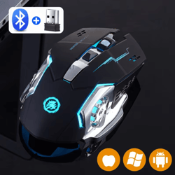 rechargeable wireless gaming mouse – silent bluetooth & 2.4g usb backlit mouse for pc & laptop