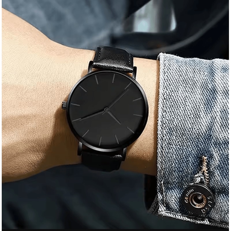 5PCS Set Fashion Mens Sports Watches Man Business Quartz Wristwatch Luxury Leather Bracelet Men Cas 4