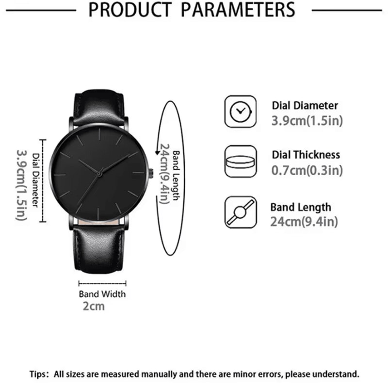 5PCS Set Fashion Mens Sports Watches Man Business Quartz Wristwatch Luxury Leather Bracelet Men Cas 5