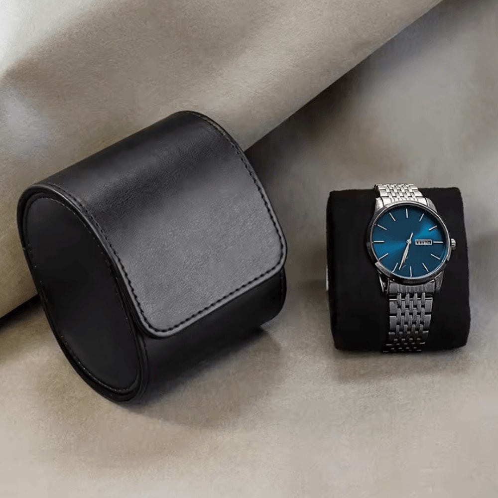 3Slot Watch Roll Travel Case Portable Watch Organizer With Removable Pillows 5