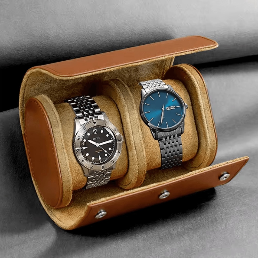 3Slot Watch Roll Travel Case Portable Watch Organizer With Removable Pillows 9