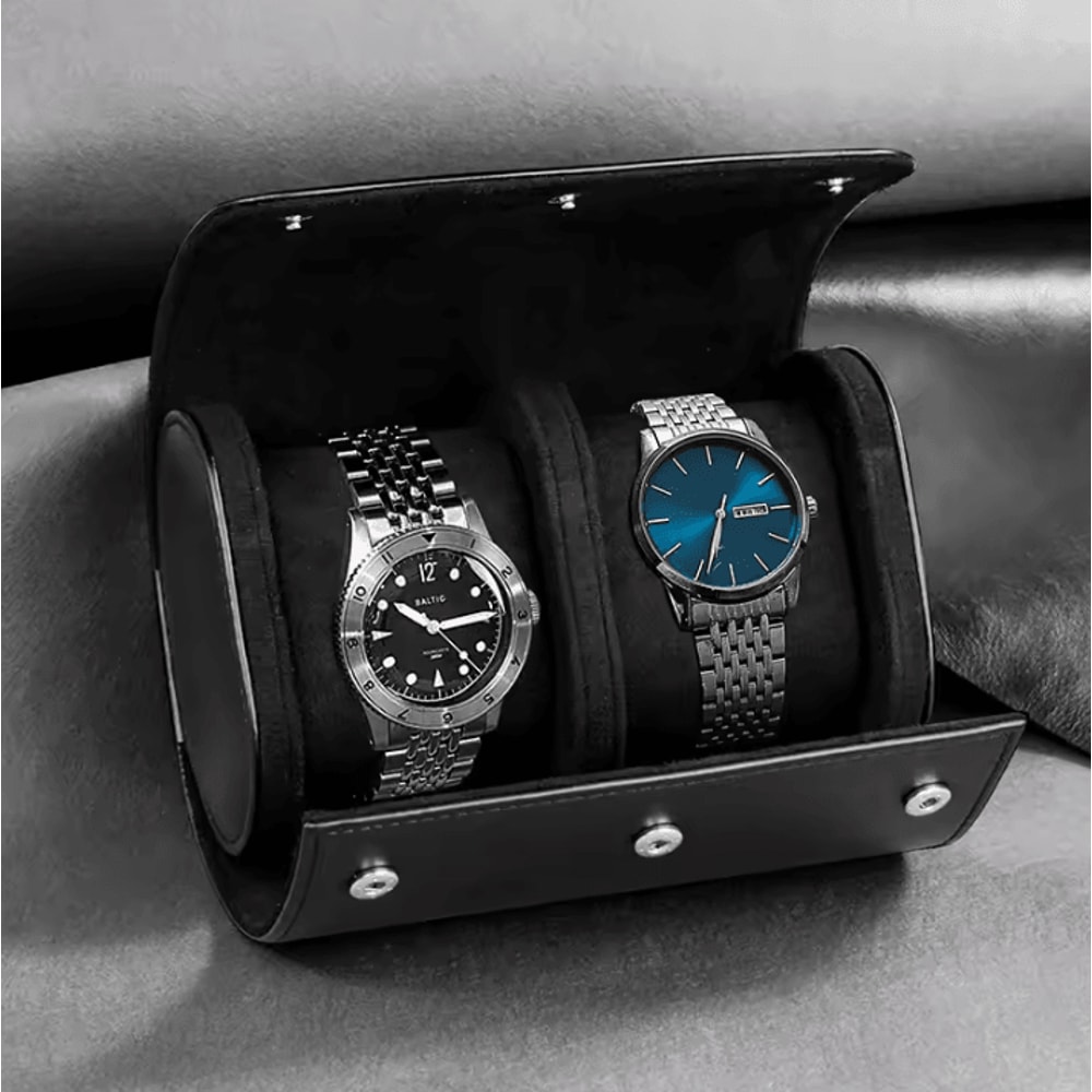 3Slot Watch Roll Travel Case Portable Watch Organizer With Removable Pillows 6