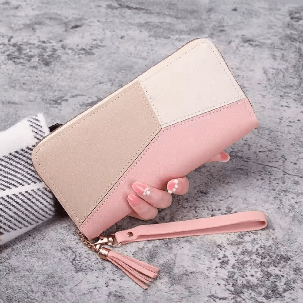 Womens Long Zipper Wallet PU Leather Card Holder Clutch Purse 1