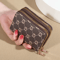 Vintage Zipper Card Holder Wallet For Women Faux Leather Multi Card Slot Coin Purse 6