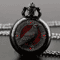 Gothic Raven Pocket Watch Necklace Quartz Vintage Black Alloy Pendant Watch 0