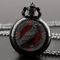 Gothic Raven Pocket Watch Necklace Quartz Vintage Black Alloy Pendant Watch 0