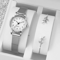 Womens Bracelet Watch Set Quartz Simple Dial Casual Dress Watch And Jewelry Set 0