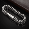 Stainless Steel Braided Bracelet Double Row Fish Scale Magnetic Buckle Mens Jewelry 0