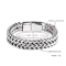 Stainless Steel Braided Bracelet Double Row Fish Scale Magnetic Buckle Mens Jewelry 3