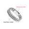 Stainless Steel Braided Bracelet Double Row Fish Scale Magnetic Buckle Mens Jewelry 4