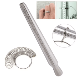 metal ring sizer measuring tool set gauge mandrel stick finger tool jewelry making equipments accessories