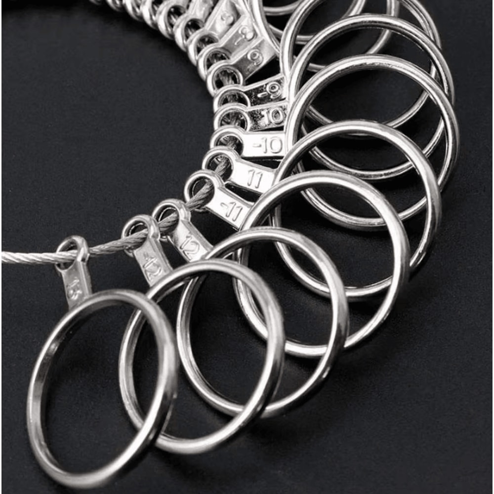 Metal Ring Sizer Measuring Tool Set Gauge Mandrel Stick Finger Tool Jewelry Making Equipments Acces 2