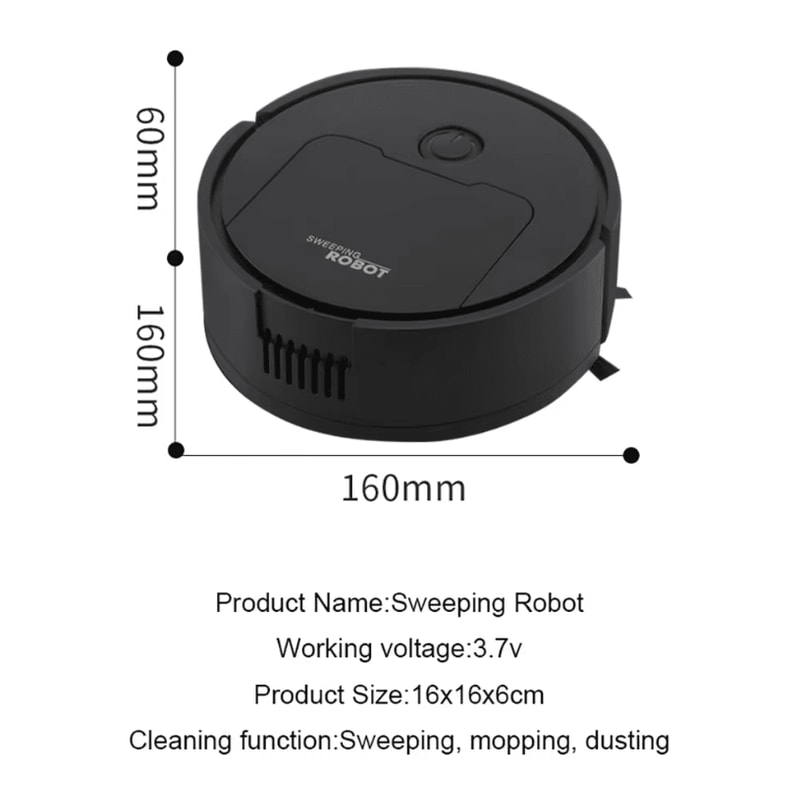 3 In 1 Automatic Robot Vacuum Cleaner Sweeping Mopping Suction Smart Floor Cleaner 5
