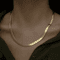 Gold Plated Snake Chain Necklace 3mm Flat Herringbone Choker For Men Women 0
