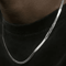 Gold Plated Snake Chain Necklace 3mm Flat Herringbone Choker For Men Women 1