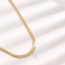 Gold Plated Snake Chain Necklace 3mm Flat Herringbone Choker For Men Women 2