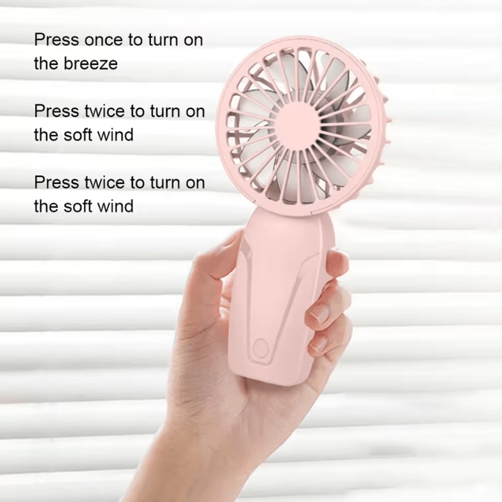 Portable USB Rechargeable Mini Fan Lightweight Handheld Pocket Cooling Fan 2