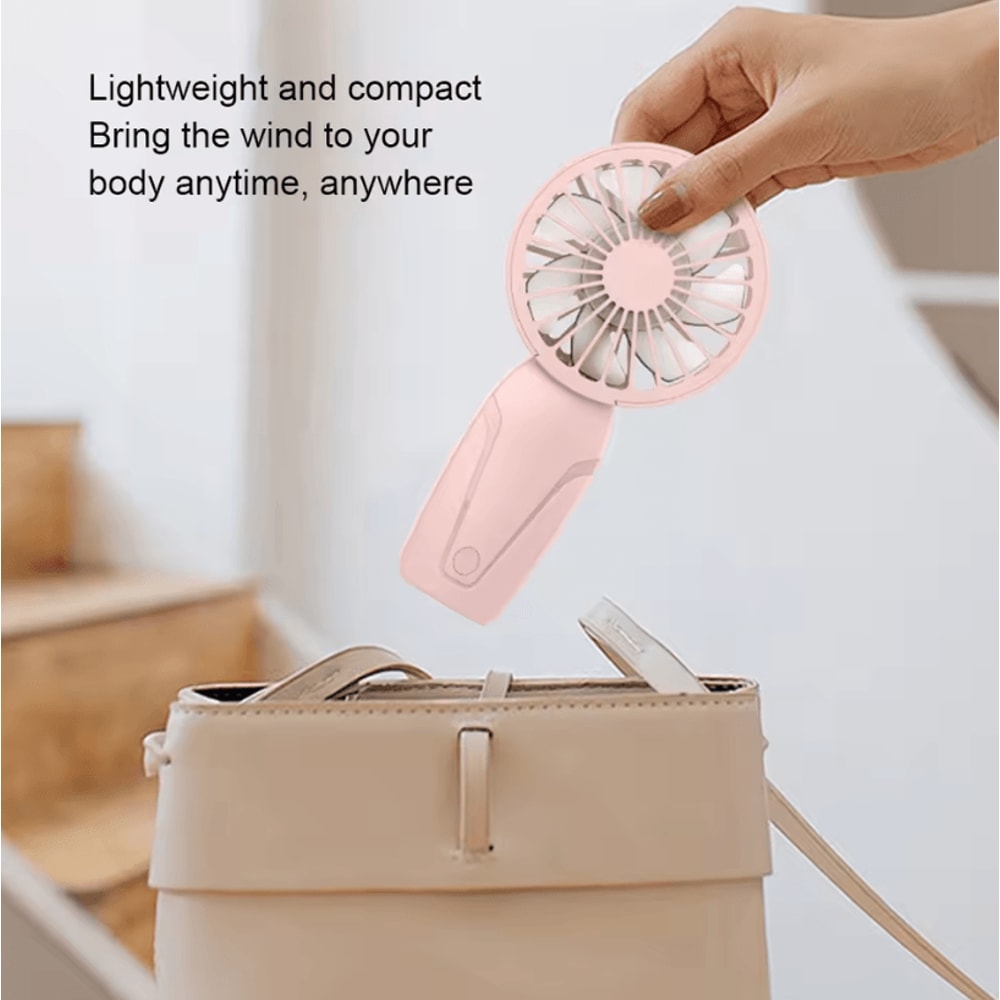 Portable USB Rechargeable Mini Fan Lightweight Handheld Pocket Cooling Fan 3