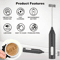 USB Rechargeable Milk Frother 3Speed Electric Coffee Foam Maker Handheld Mixer 5