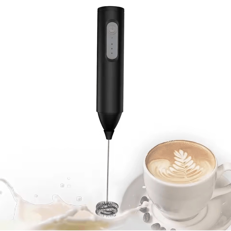USB Rechargeable Milk Frother 3Speed Electric Coffee Foam Maker Handheld Mixer 6