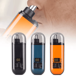 2-in-1 electric nose & ear hair trimmer – usb rechargeable painless grooming clipper for men