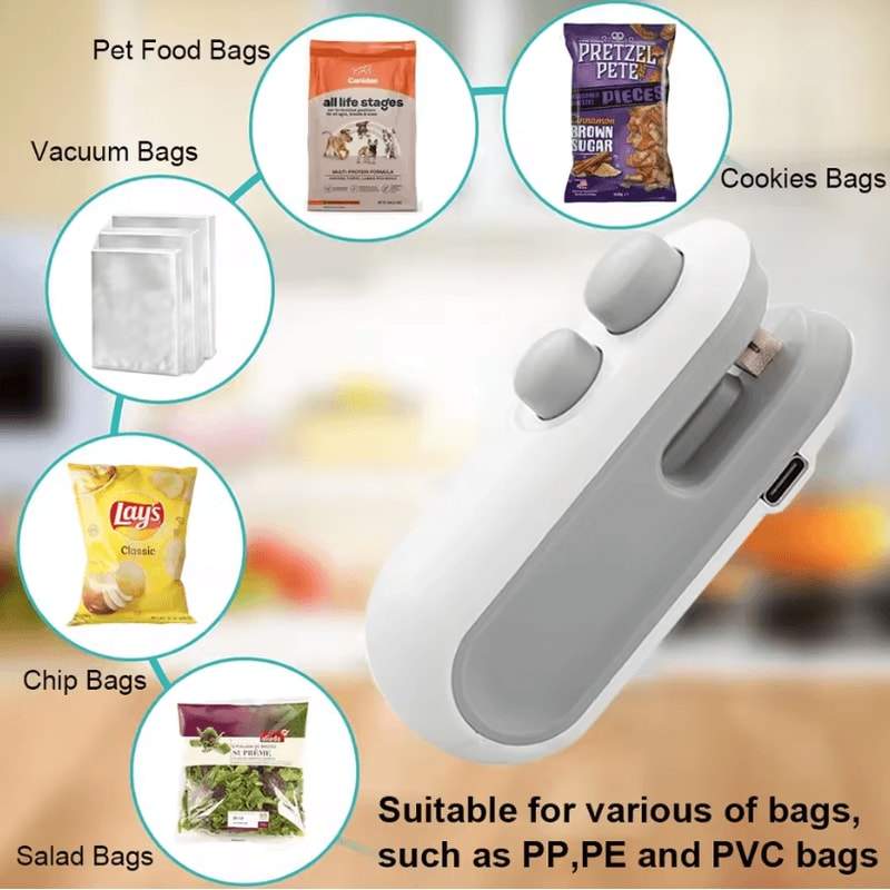 Mini Handheld Heat Bag Sealer Portable Food Storage Plastic Sealing Machine 1