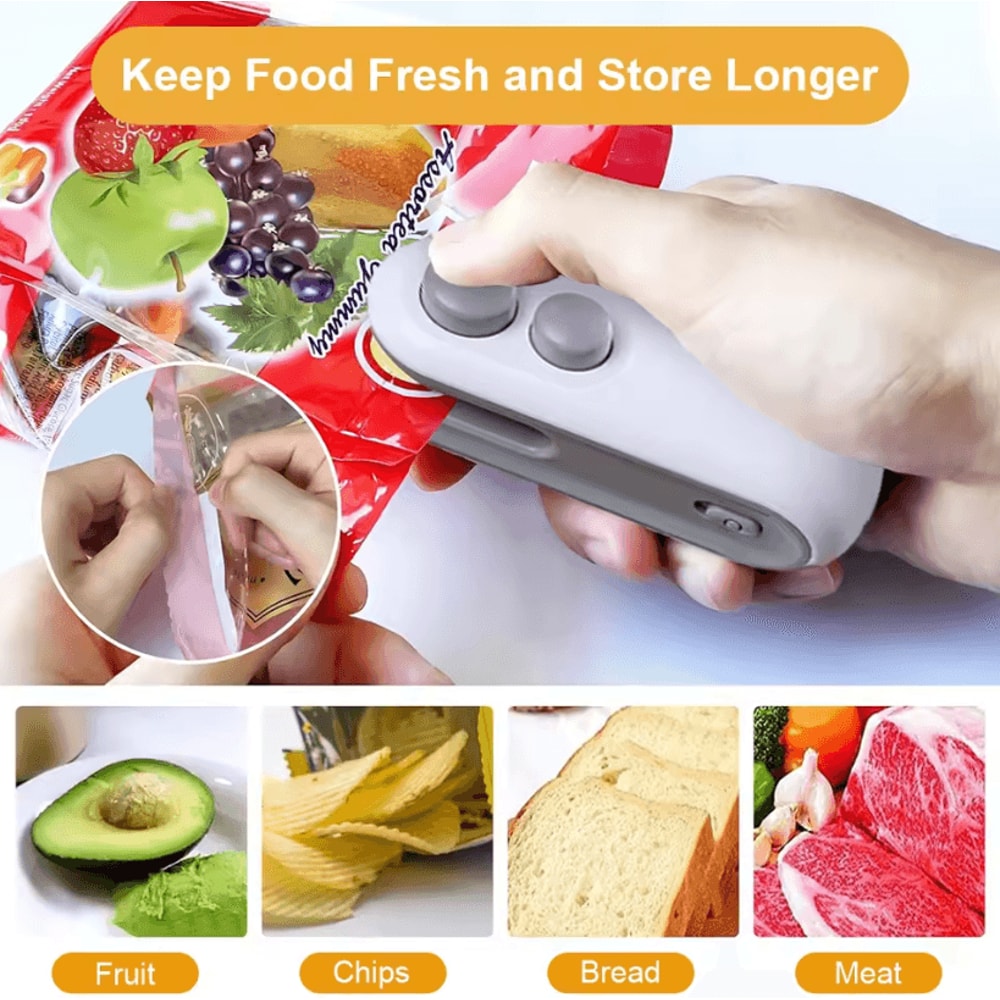 Mini Handheld Heat Bag Sealer Portable Food Storage Plastic Sealing Machine 3