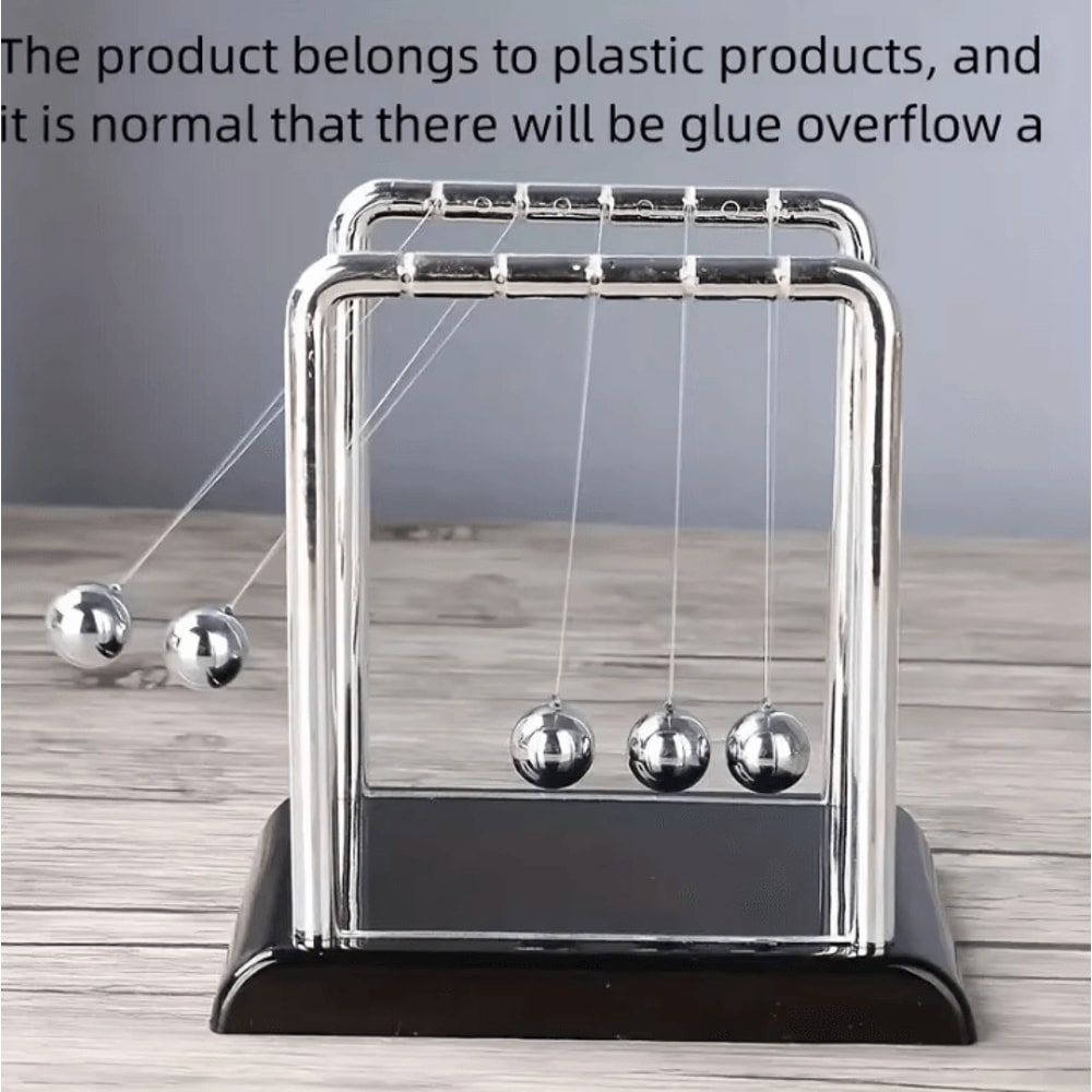 Newtons Cradle Desk Toy Kinetic Steel Balance Balls Physics Pendulum Decor 1