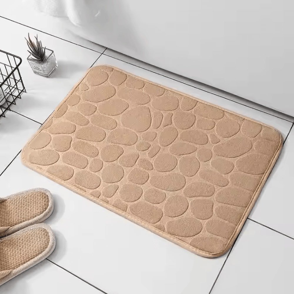 Embossed Pebble AntiSlip Floor Mat Soft Absorbent Bathroom Living Room Carpet 7