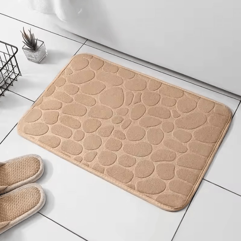 Embossed Pebble AntiSlip Floor Mat Soft Absorbent Bathroom Living Room Carpet 7