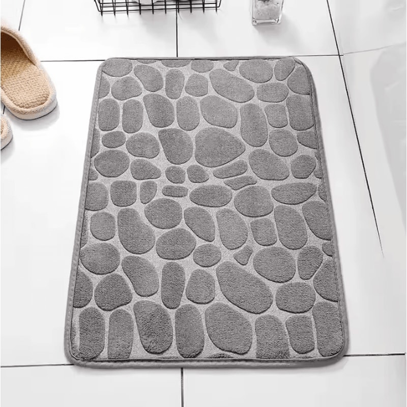 Embossed Pebble AntiSlip Floor Mat Soft Absorbent Bathroom Living Room Carpet 9