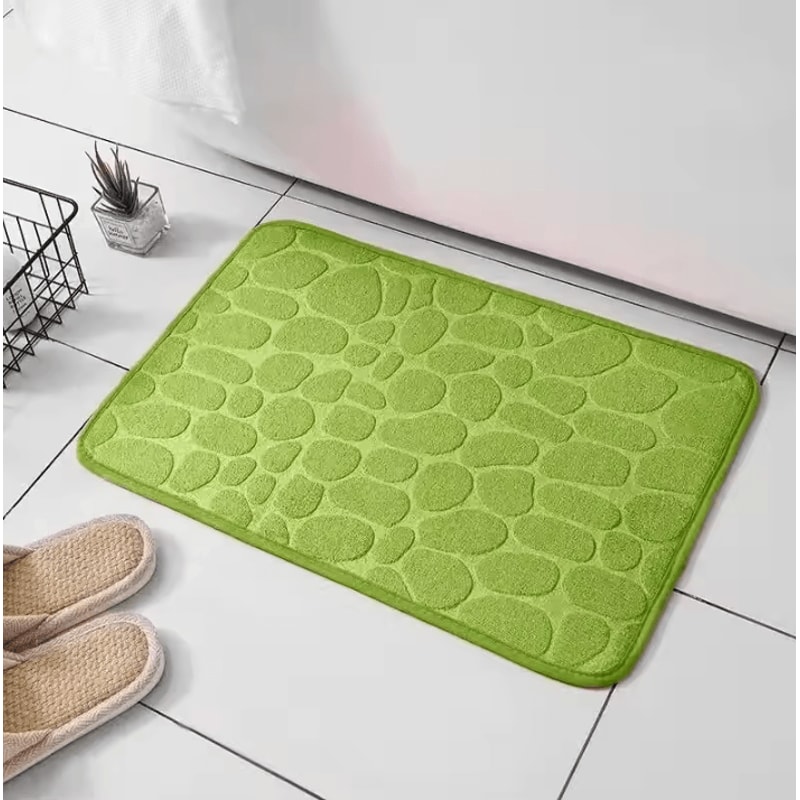 Embossed Pebble AntiSlip Floor Mat Soft Absorbent Bathroom Living Room Carpet 8