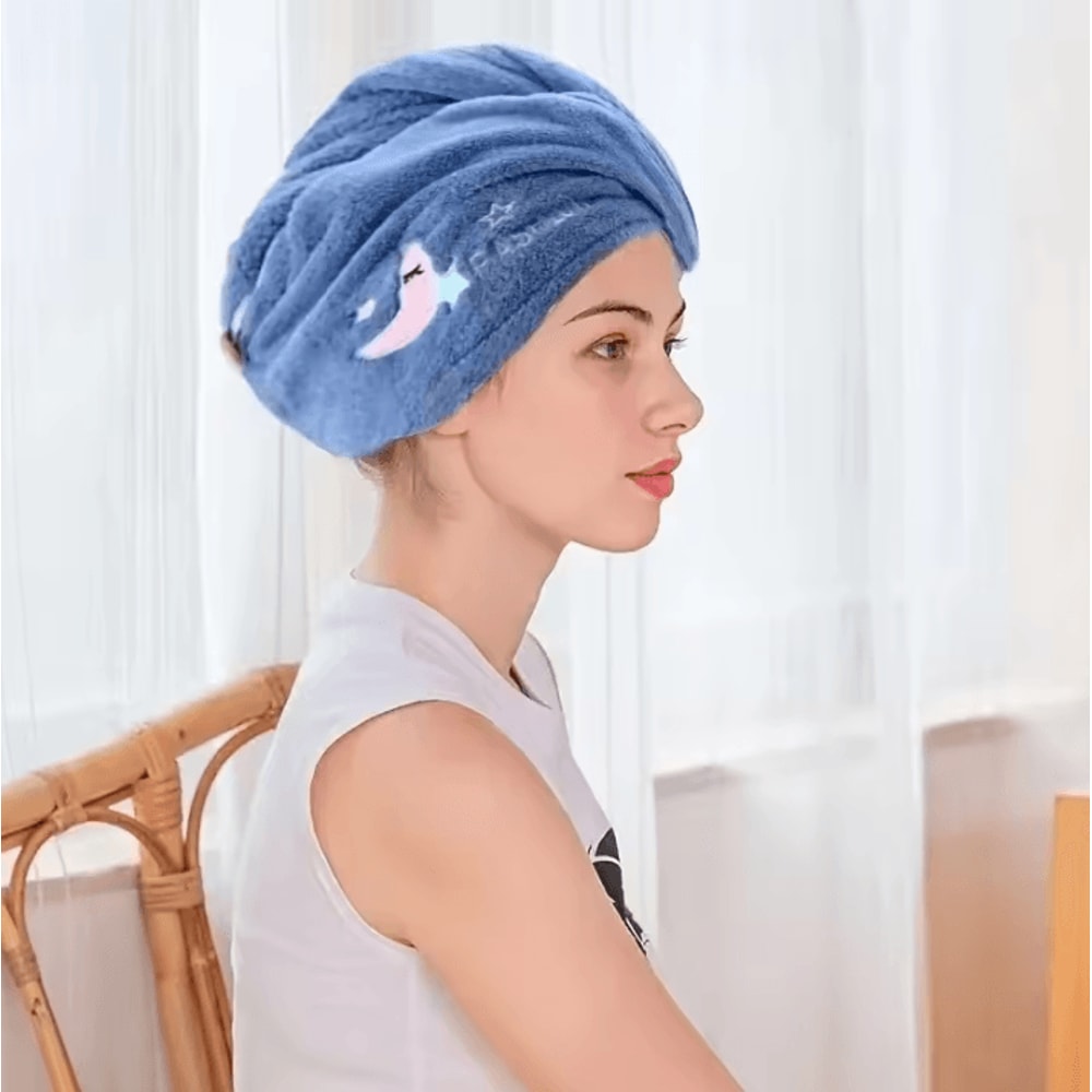 QuickDry Microfiber Hair Towel Wrap Super Absorbent Soft Turban For Women 3