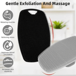 soft silicone body scrubber brush – gentle exfoliating shower tool for smooth skin