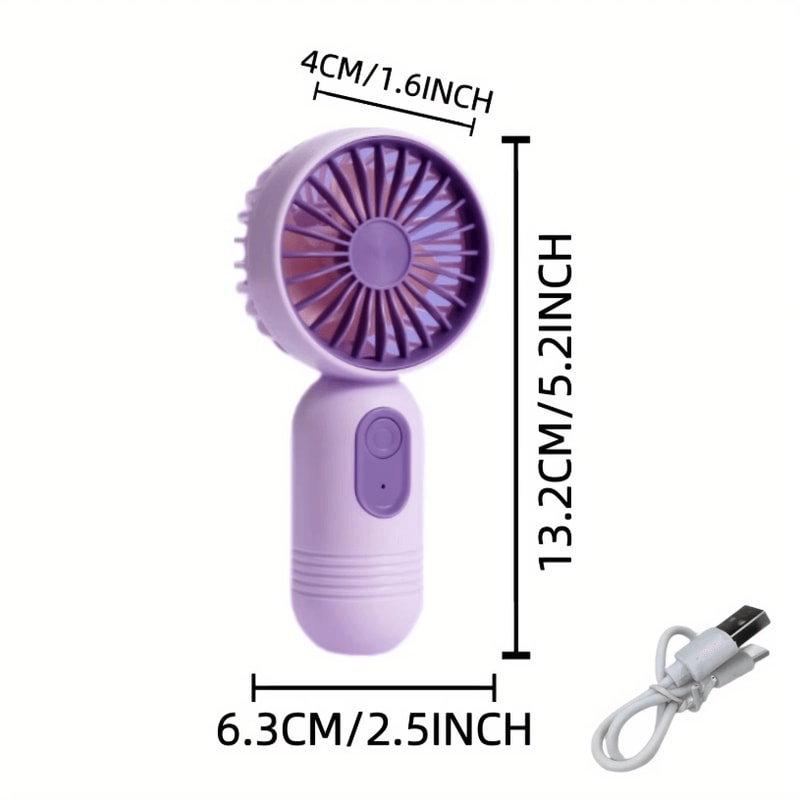 USB Rechargeable Portable Mini Fan 3Speed Handheld Cooling Fan For Travel Everyday Use 4