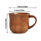 Handcrafted Wooden Mug Vintage Natural Wood Coffee Tea Cup Drinkware 5