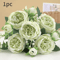 Rose Pink Artificial Peony Bouquet 12Inch Silk Flower Arrangement For Wedding Home Decor 7