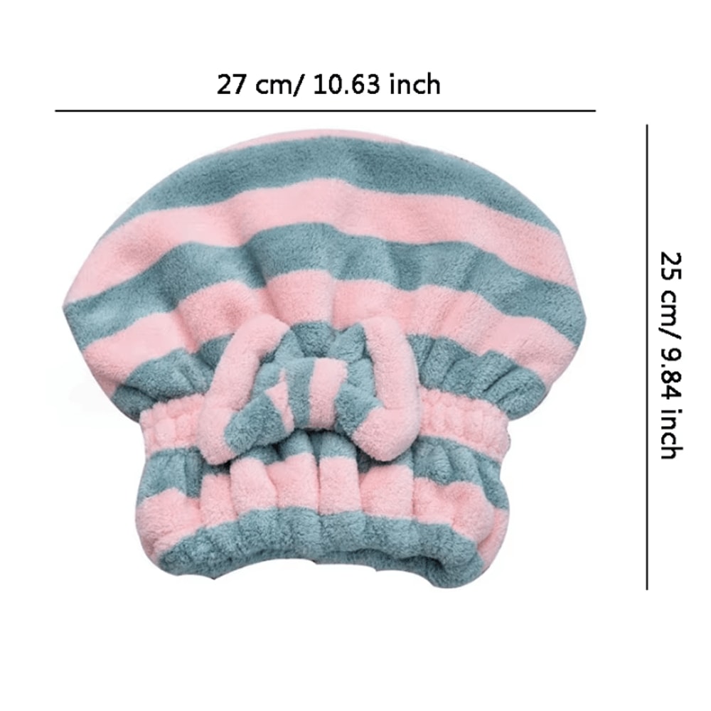 QuickDry Microfiber Hair Towel Wrap Super Absorbent Soft Turban Cap For Women 5