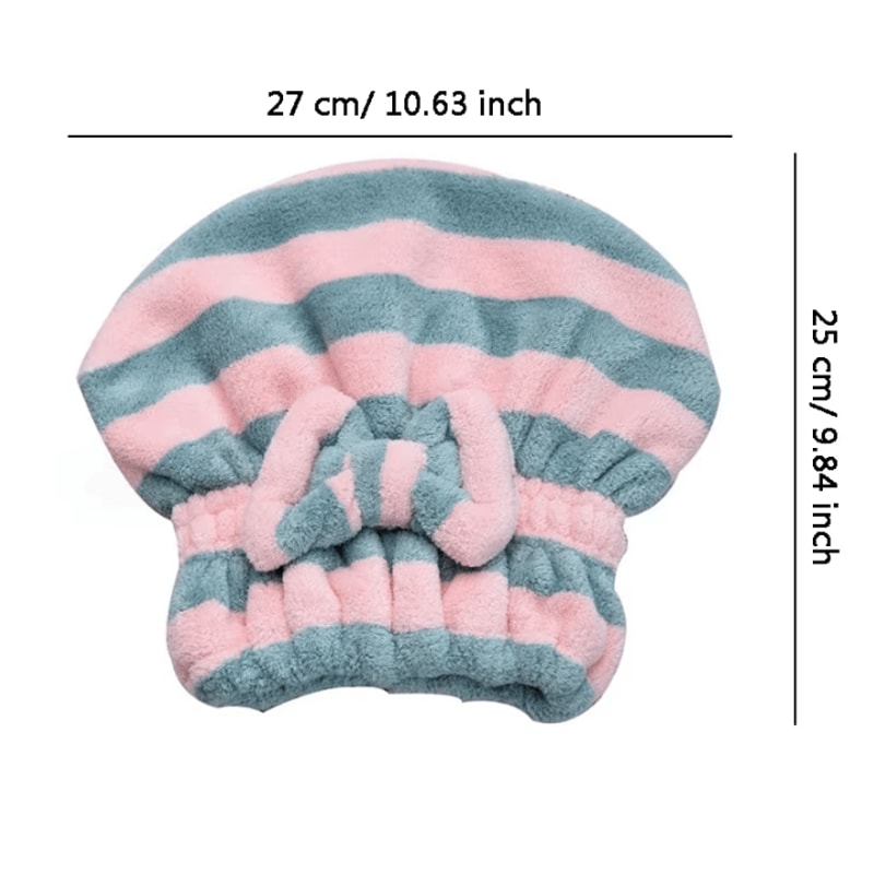 QuickDry Microfiber Hair Towel Wrap Super Absorbent Soft Turban Cap For Women 5