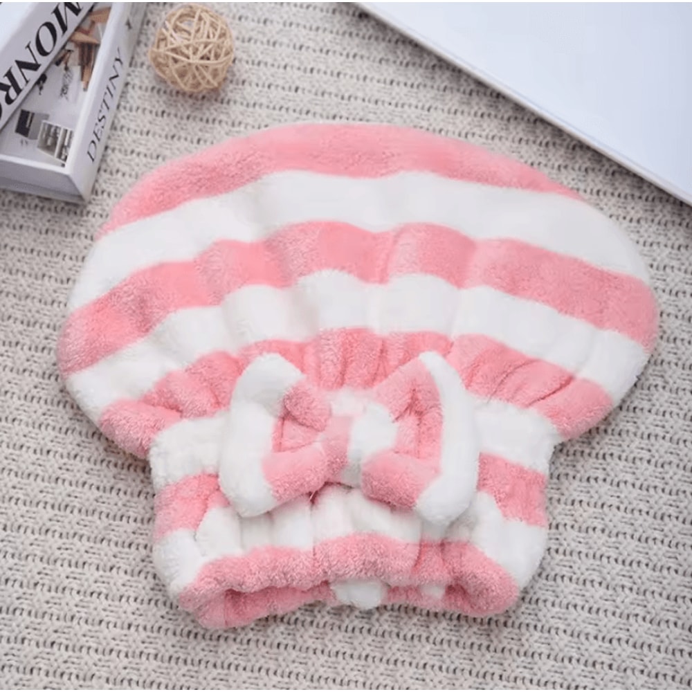 QuickDry Microfiber Hair Towel Wrap Super Absorbent Soft Turban Cap For Women 7